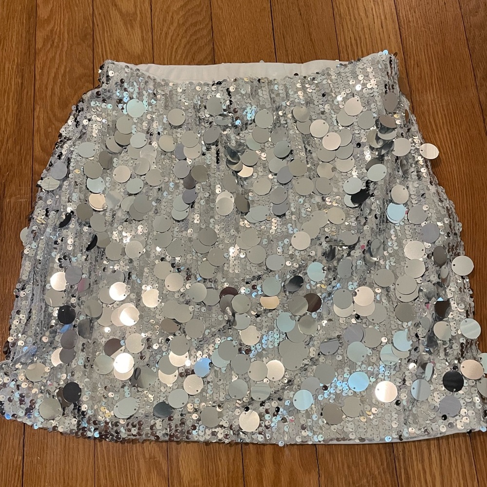 Silver Sequin Shirt From Shein - Size XS